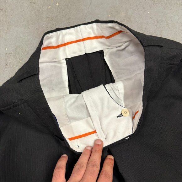 Jack Victor Harvard Corduroy Dress Pants Black Stretch 32x28 - Picture 5 of 8